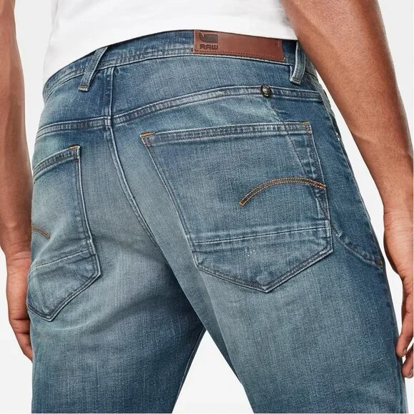G-Star RAW G-Bleid Slim Men's Tapered Jeans Medium Wash Paint Splatter 34X32